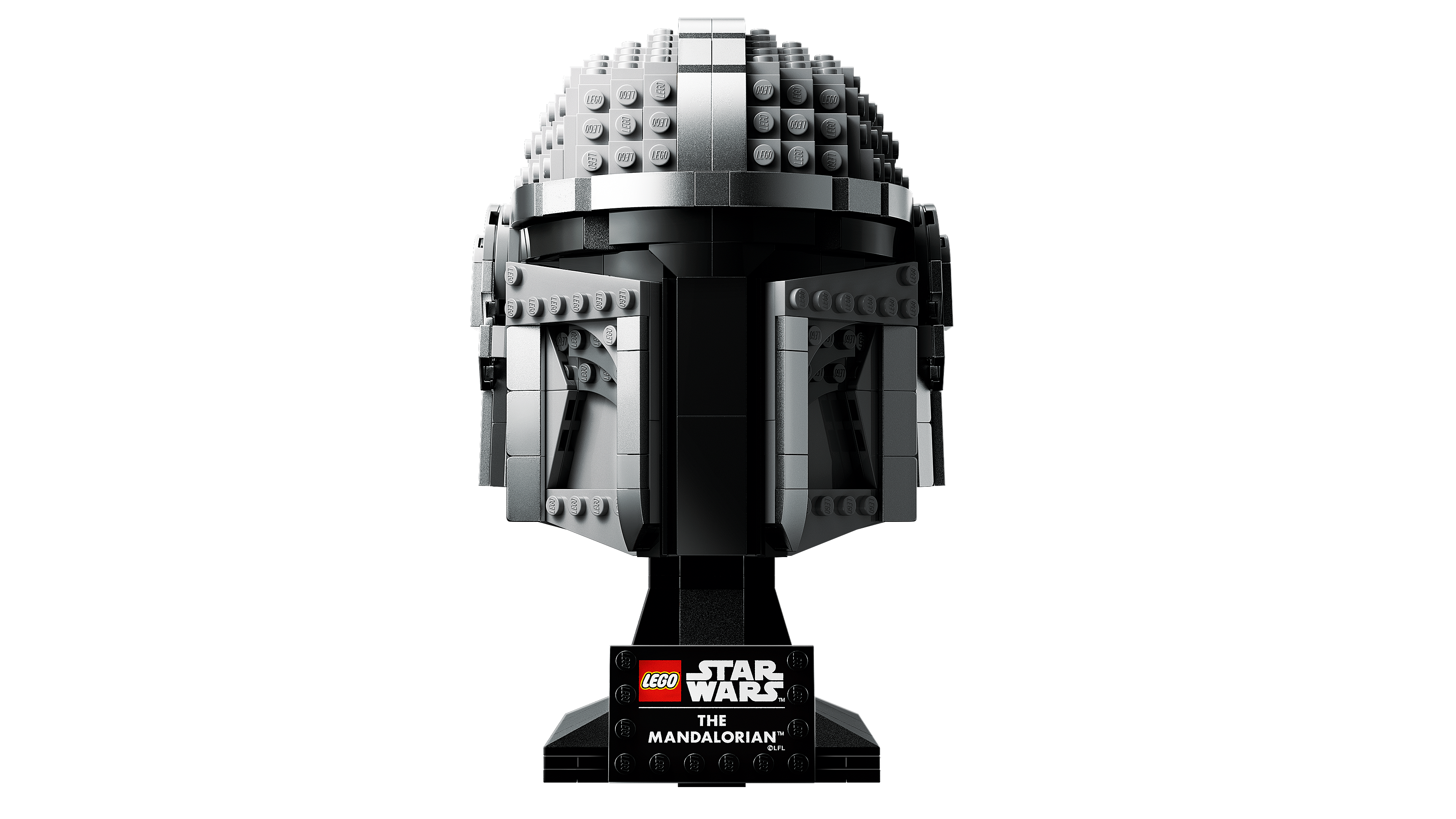 LEGO 75328 Helm – detaillierter Blick auf die Beskar-Panzerung und Grautöne