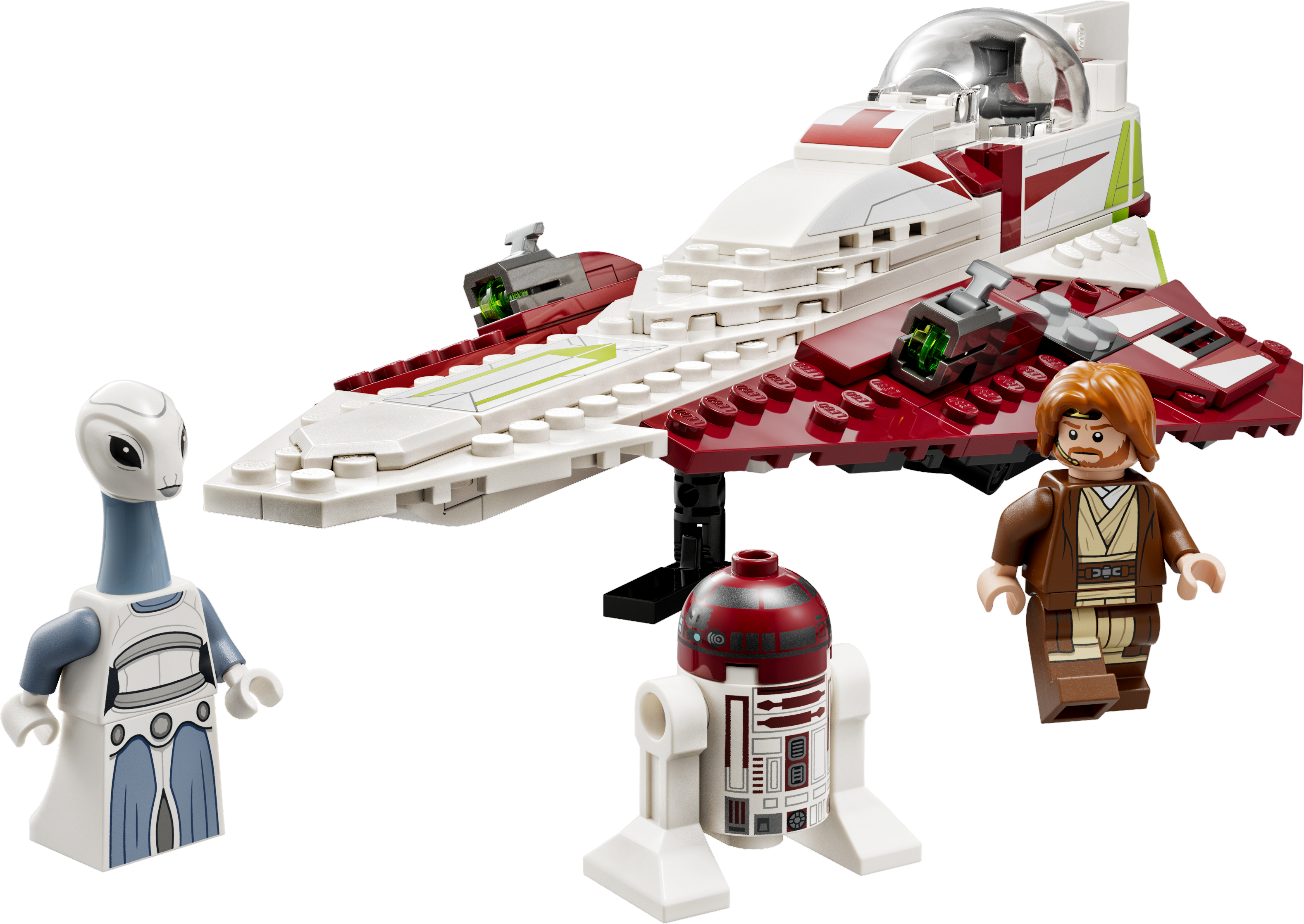 LEGO 75333 Obi-Wans Jedi Starfighter – kompletter Starfighter mit geöffnetem Cockpit