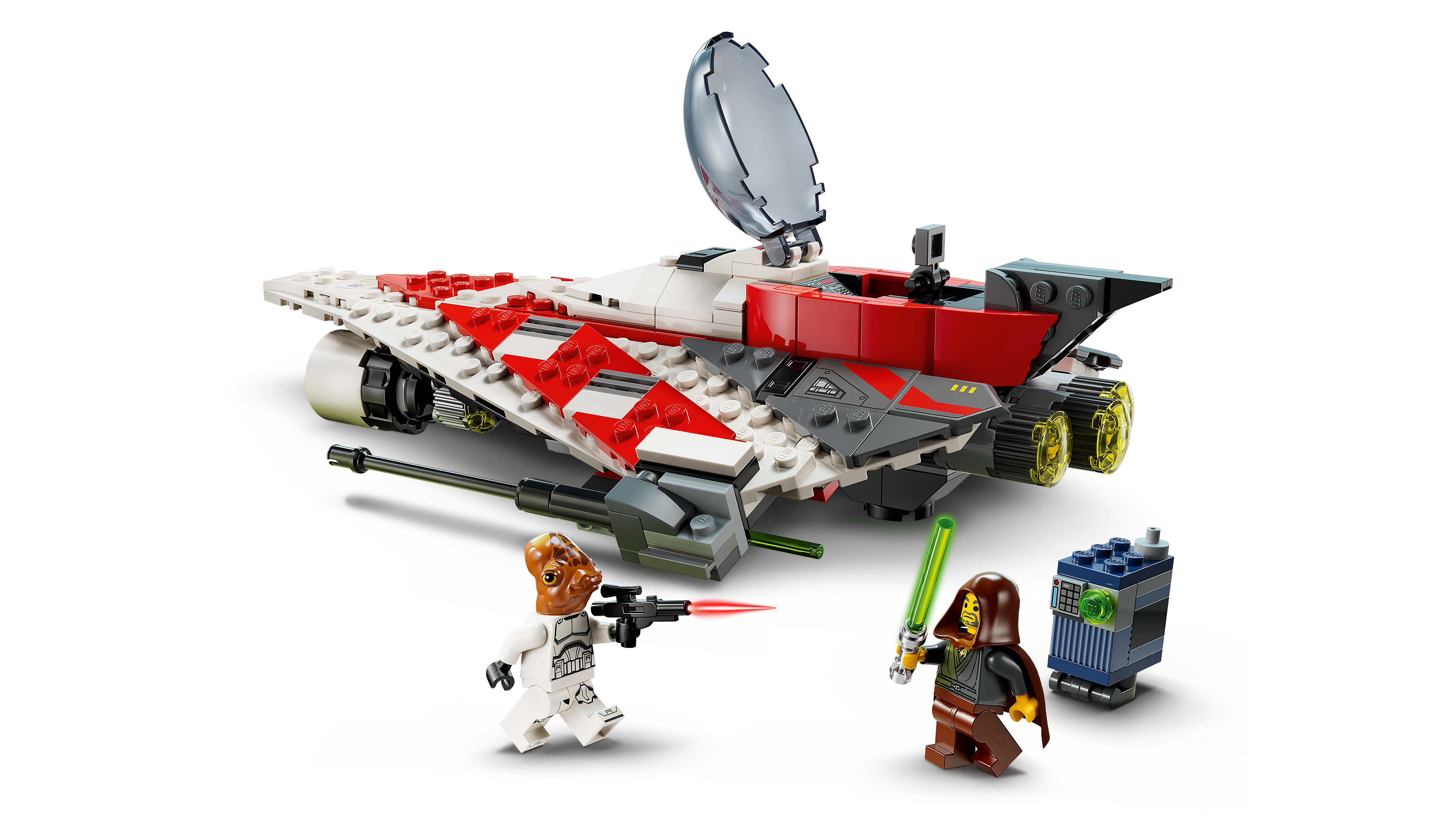 LEGO 75388 Jedi Bobs Sternjäger – Detail mit offenenem Cockpit und Shootermechanismus