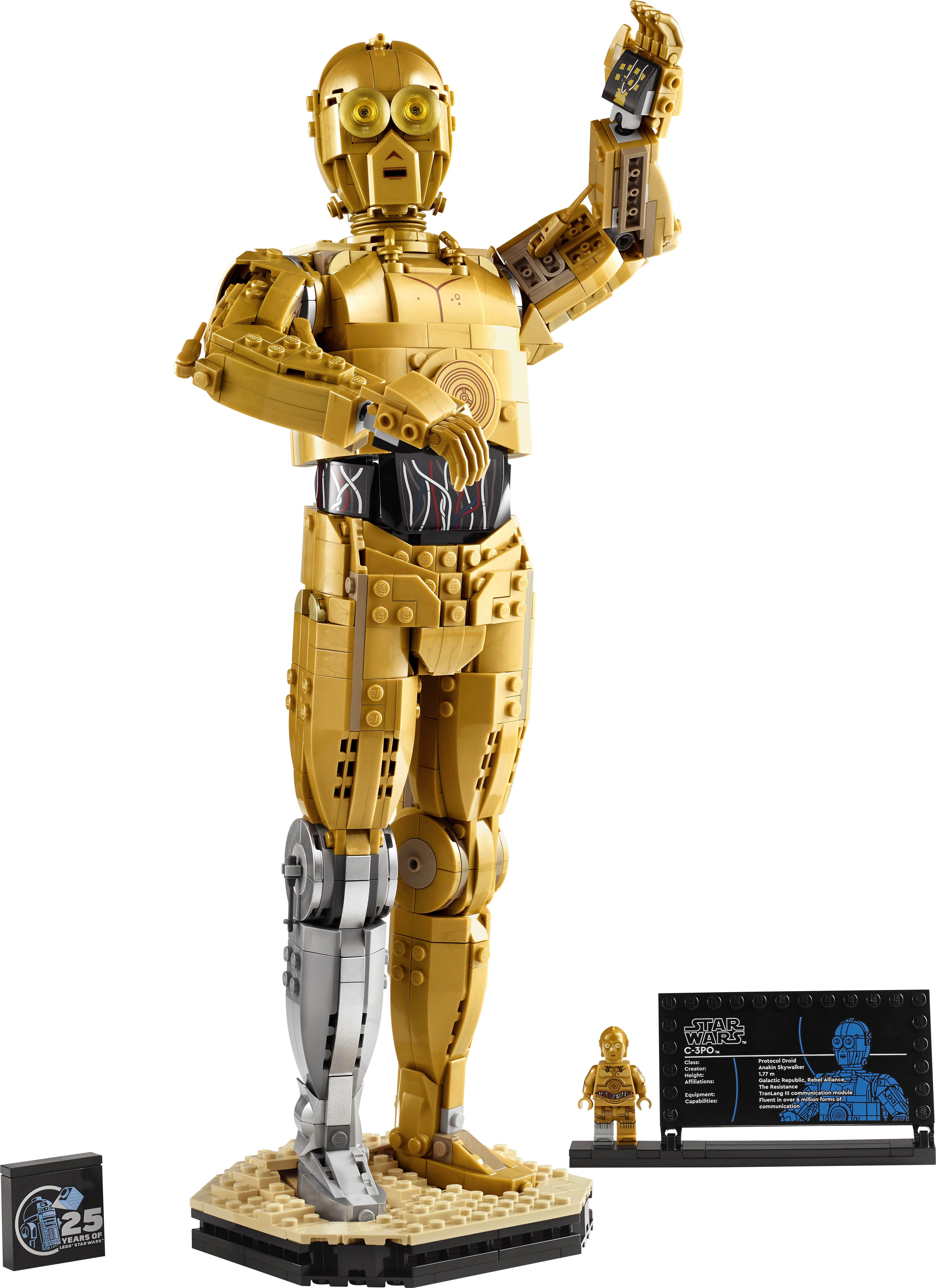 LEGO 75398 C-3PO – Goldener Protokoll-Droide mit beweglichen Gliedmaßen und Ständer