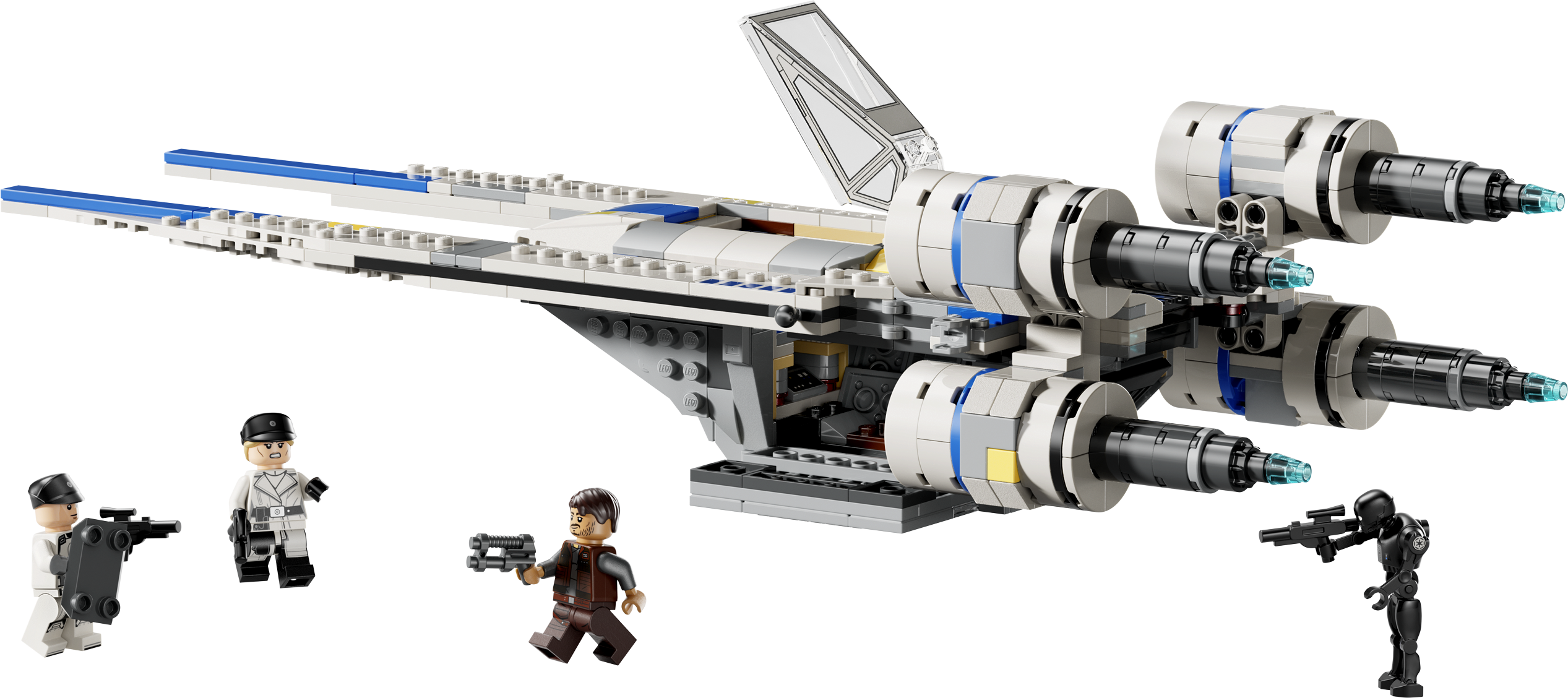 LEGO 75399 Rebel U-Wing Starfighter – Graues Transportschiff mit aufklappbaren Flügeln
