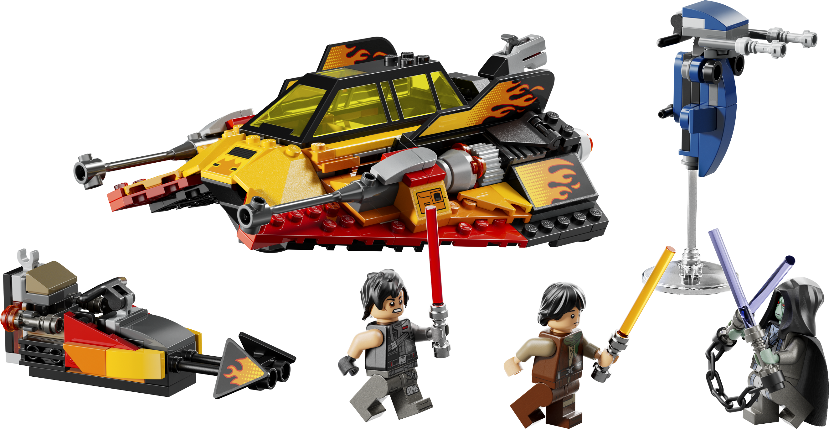 LEGO 75414 The Force Burner Snowspeeder – Der weiße und schwarze Kampf-Raumjäger