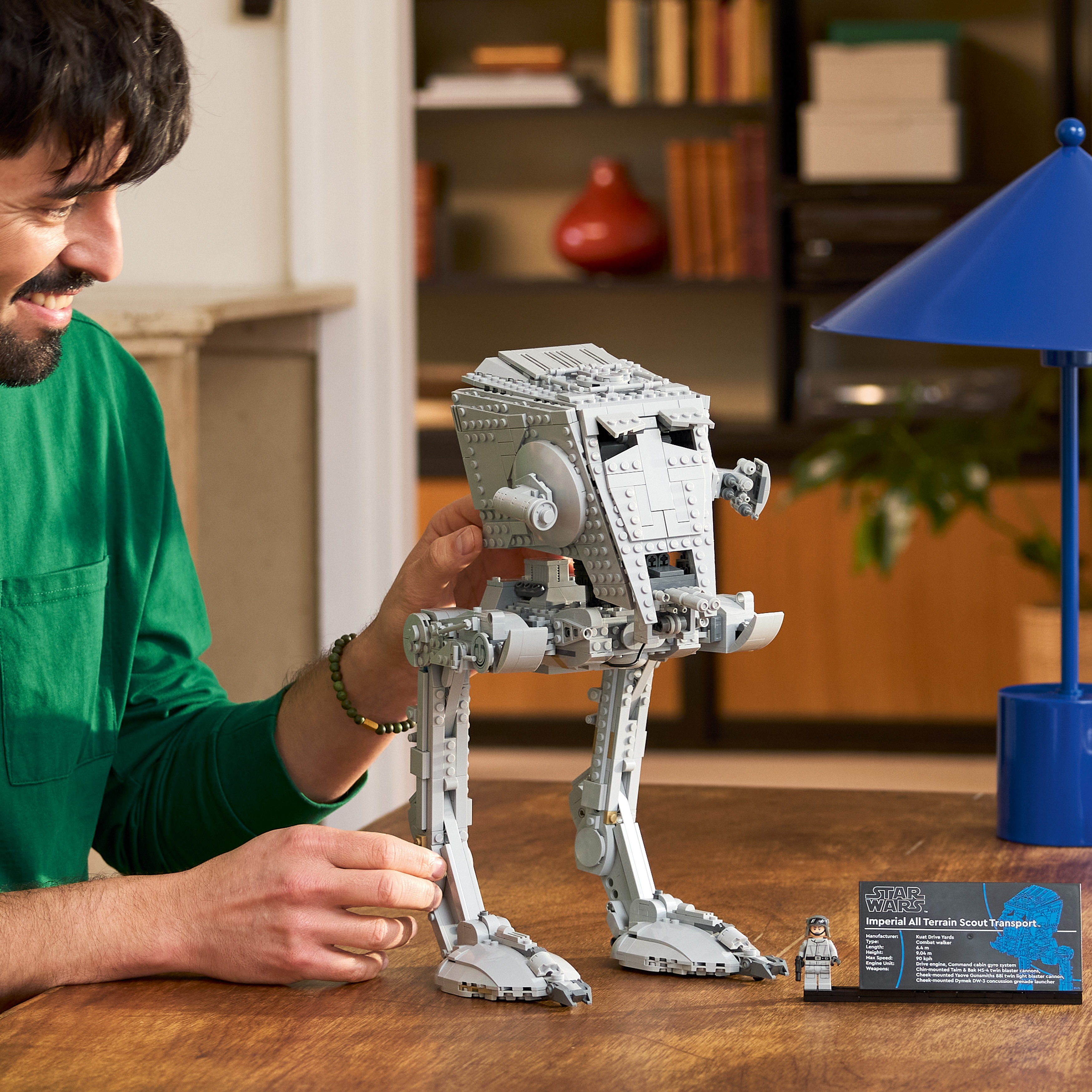 LEGO 75417 AT-ST – Diorama-Ready Display mit Ständer und Umgebung