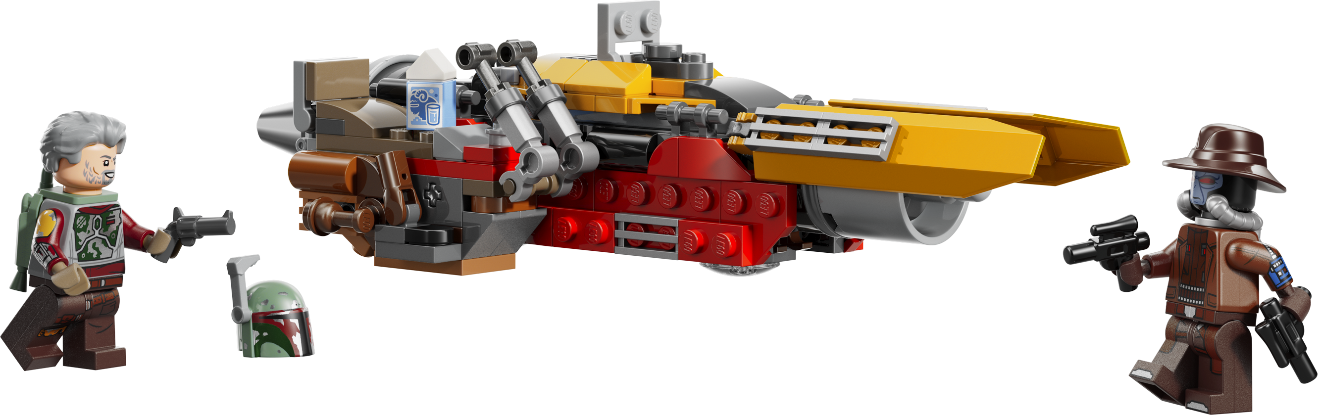 LEGO 75437 Cobb Vanths Speeder in Rot-Braun-Gelb mit zwei Minifiguren