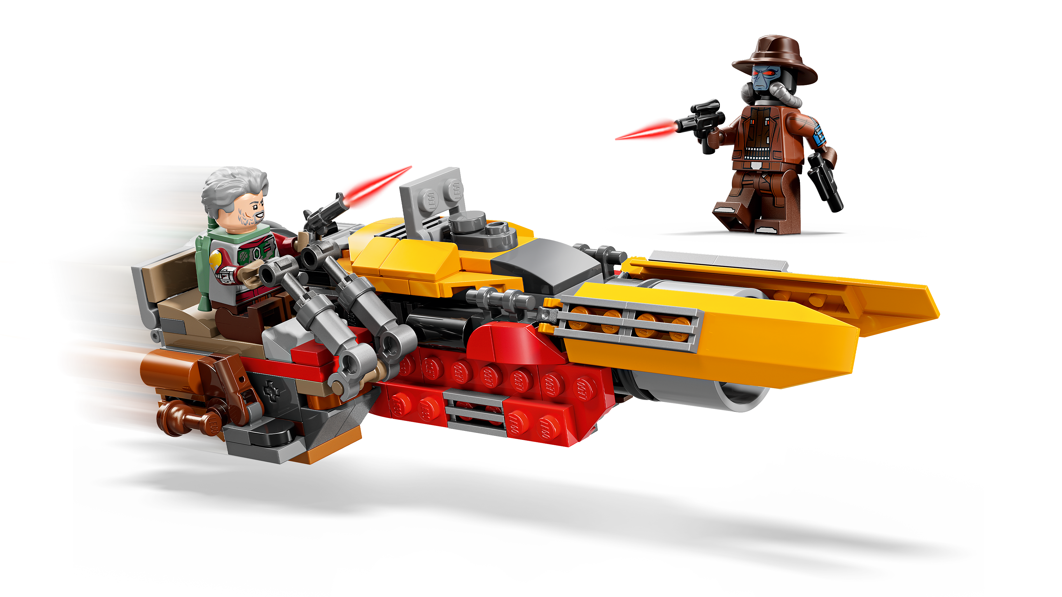 LEGO 75437 Cobb Vanths Speeder – Seitenansicht mit geöffnetem Fach
