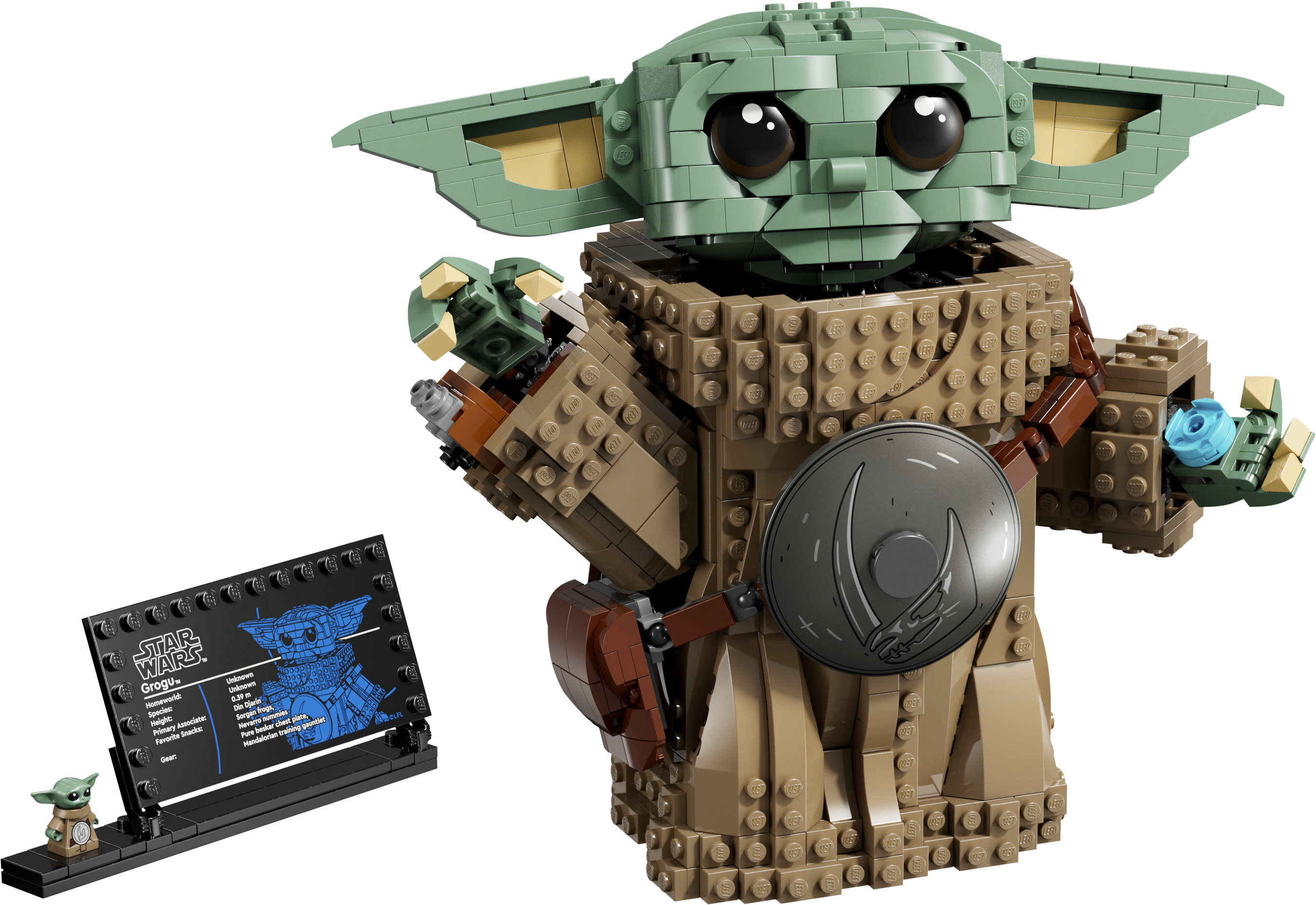 LEGO 75446 Grogu – Green buildable figure with brown Beskar robe and sphere