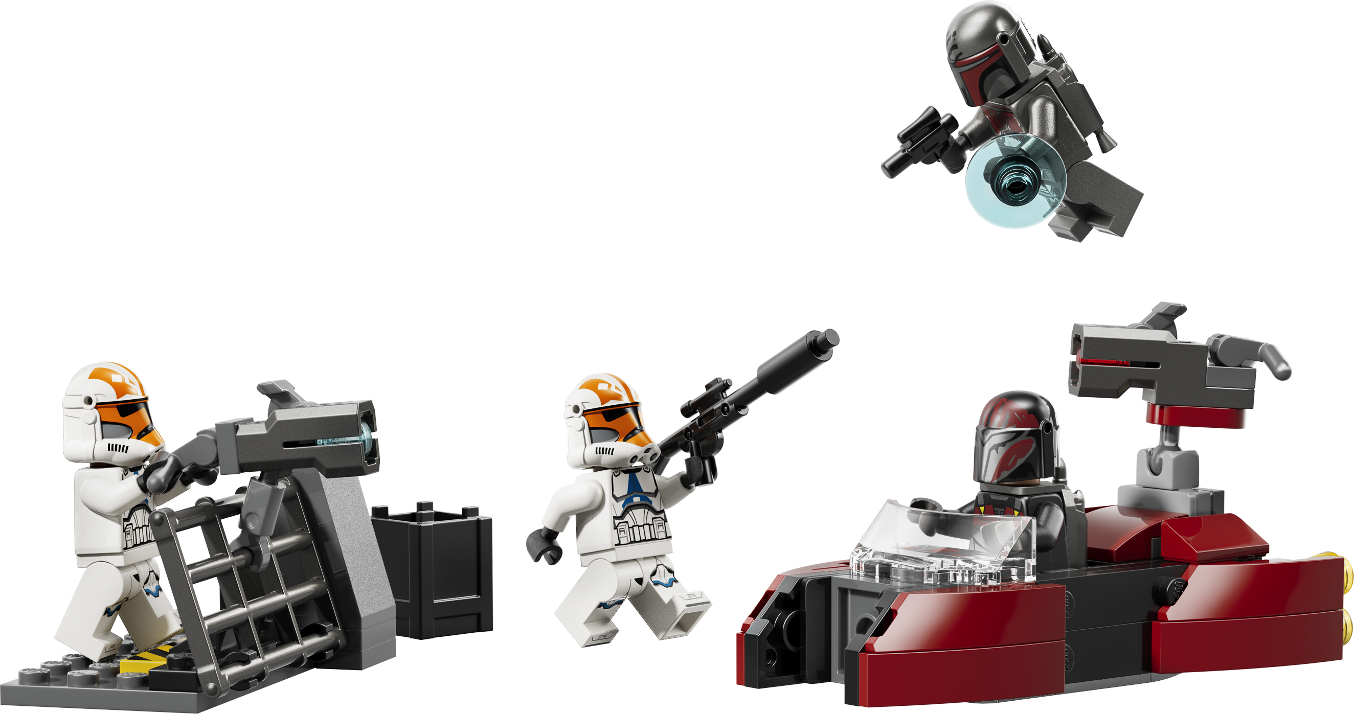 LEGO 75449 Battle Pack – Clone Troopers, Söldner und Gefechtsstellungen in Weiß und Rot