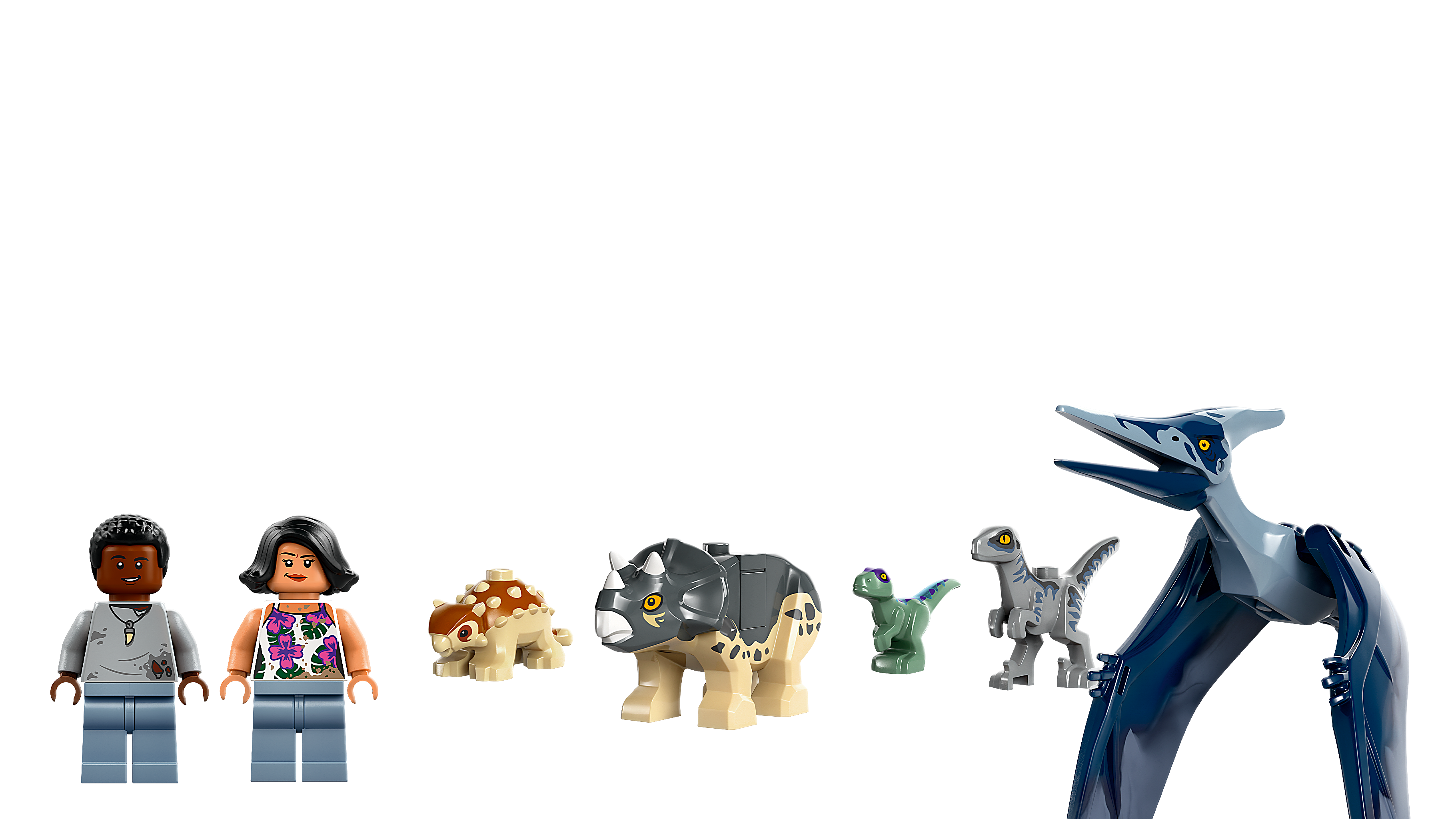 LEGO 76963 Dinosaur Rescue Centre product image with off-road vehicle, research area and baby dinosaurs