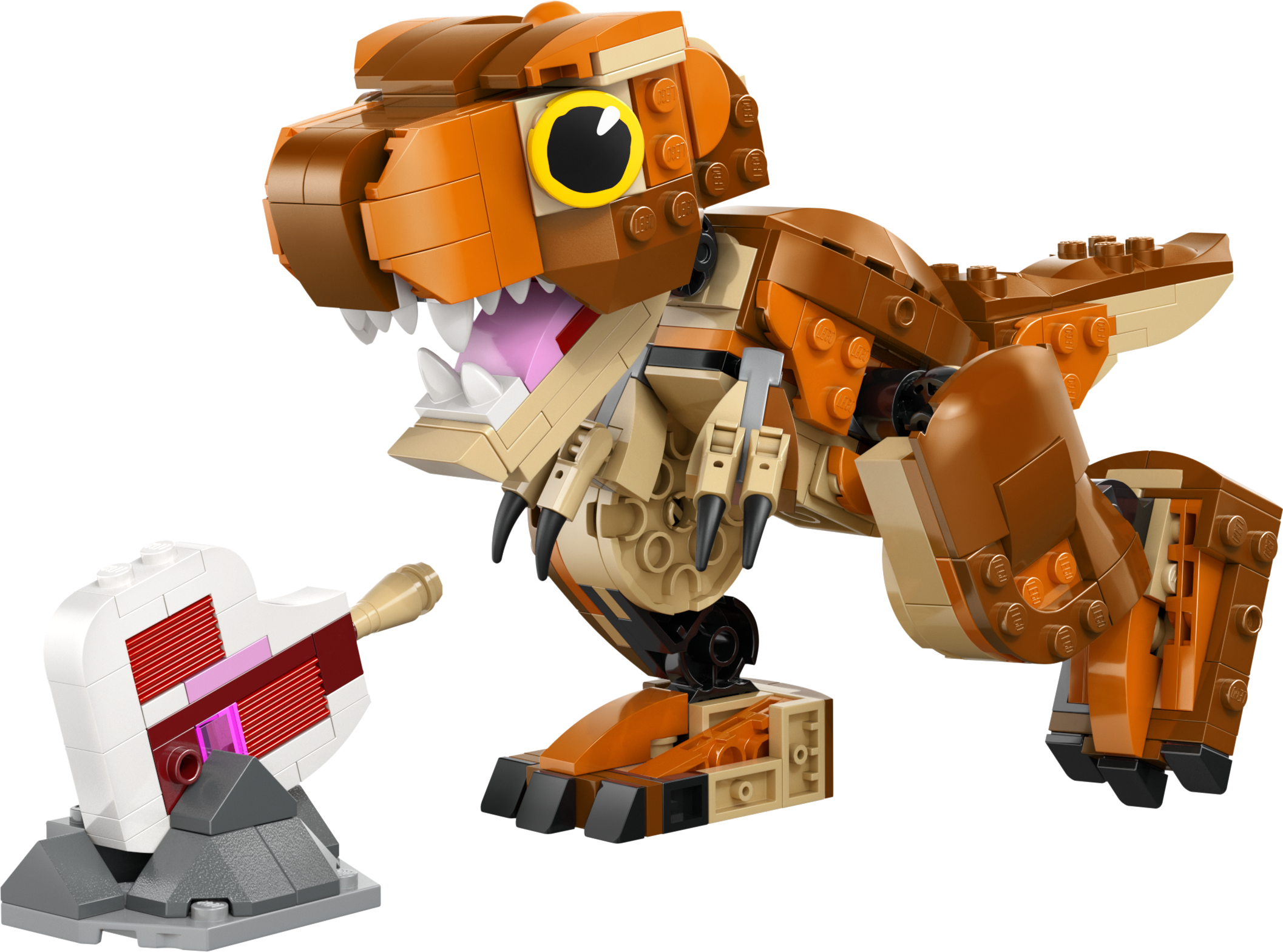 LEGO 76967 Little Eatie T.Rex Detailansicht bewegliche Teile Maul und Schwanz