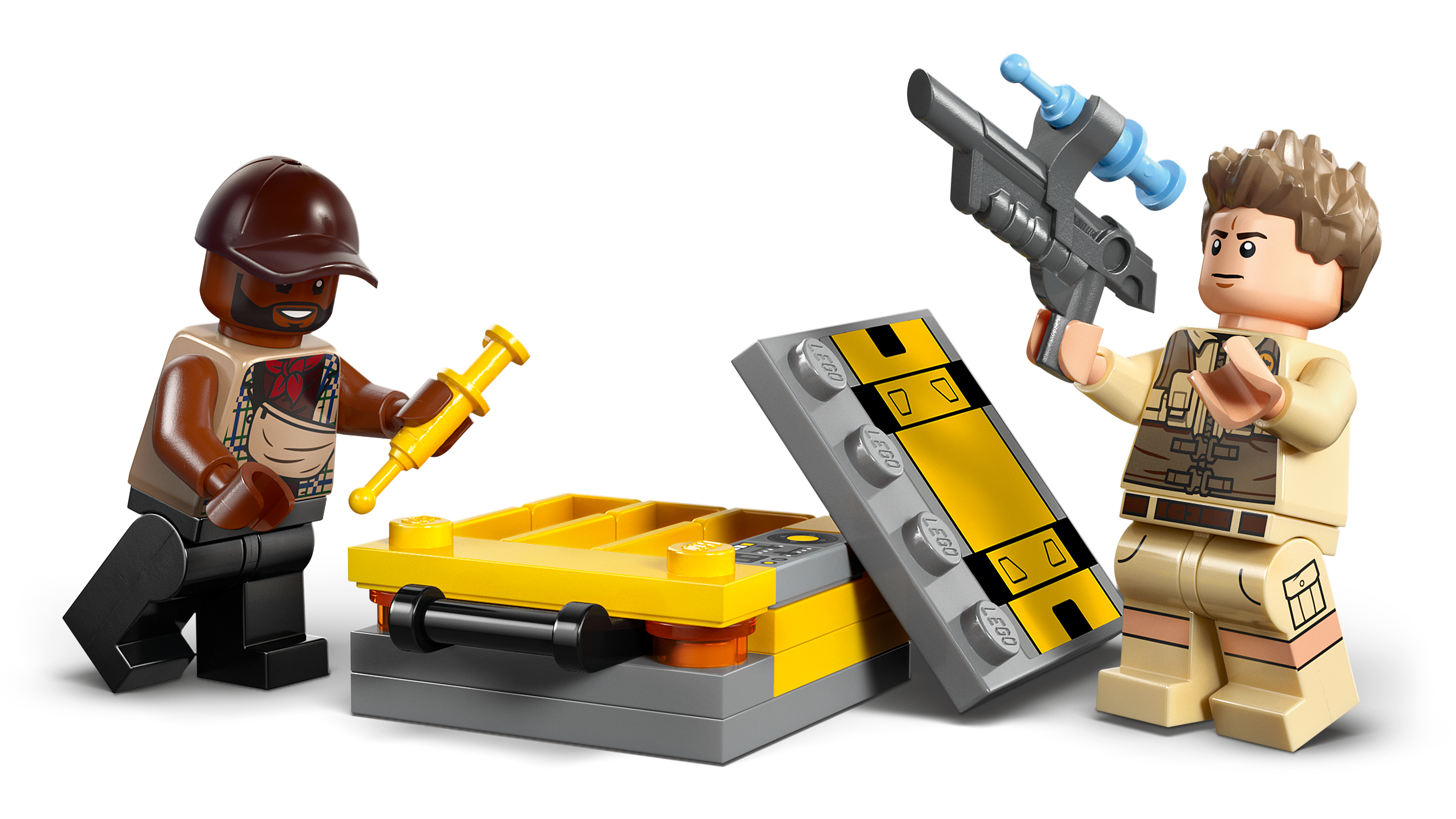 LEGO 76974 Mosasaurier Detail mit aufgeklapptem Maul und Flossenbewegung Seitenansicht