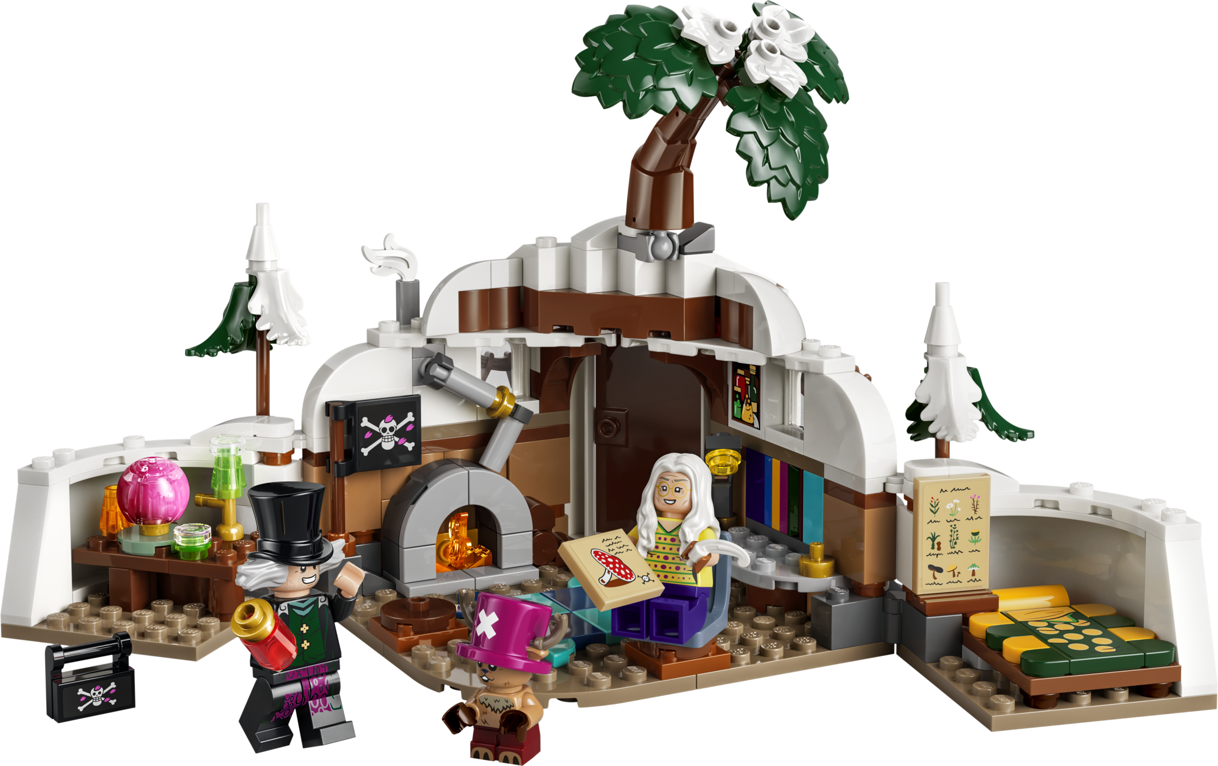 LEGO 75641 Doc Baders Versteck Produktbild mit schneebedecktem Berg und aufklappbarem Dach