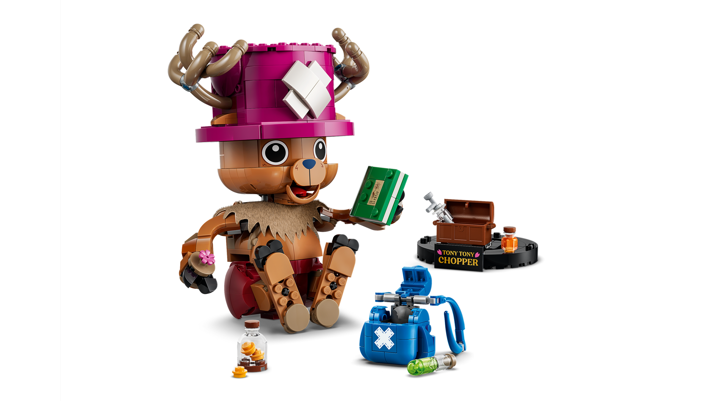 LEGO 75643 Tony Tony Chopper Detailaufnahme der beweglichen Gelenke und Gesichtsteile