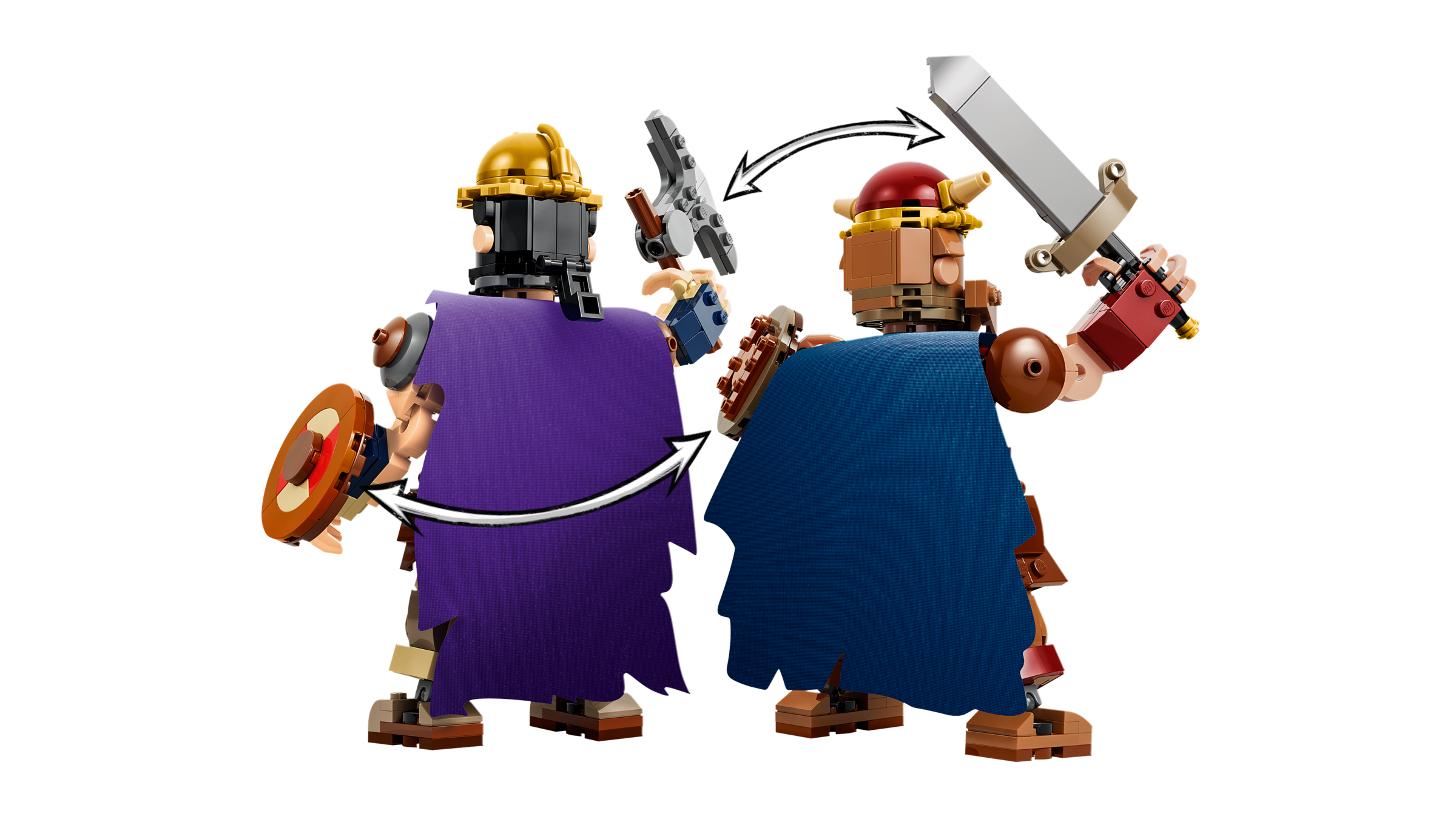 LEGO 75644 Lifestyle-Aufnahme der Riesenfiguren bei der Darstellung eines Kampfes