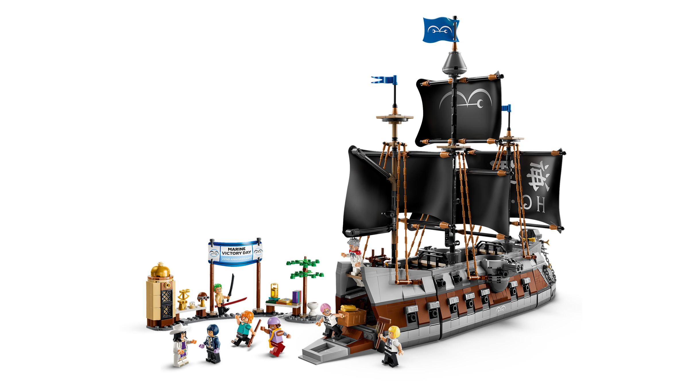 LEGO 75646 Detailaufnahme mit Minifiguren und Schiffsdeck