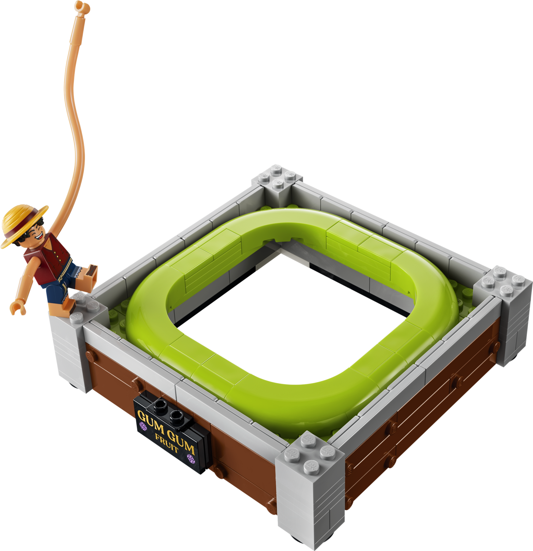 LEGO 75647 Detail der Gum-Gum-Frucht mit Innenaufbau und Minifiguren